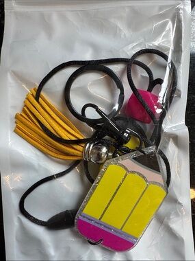 Teacher Lanyard Pencil Tassel Keychain Necklace - Women Accessories